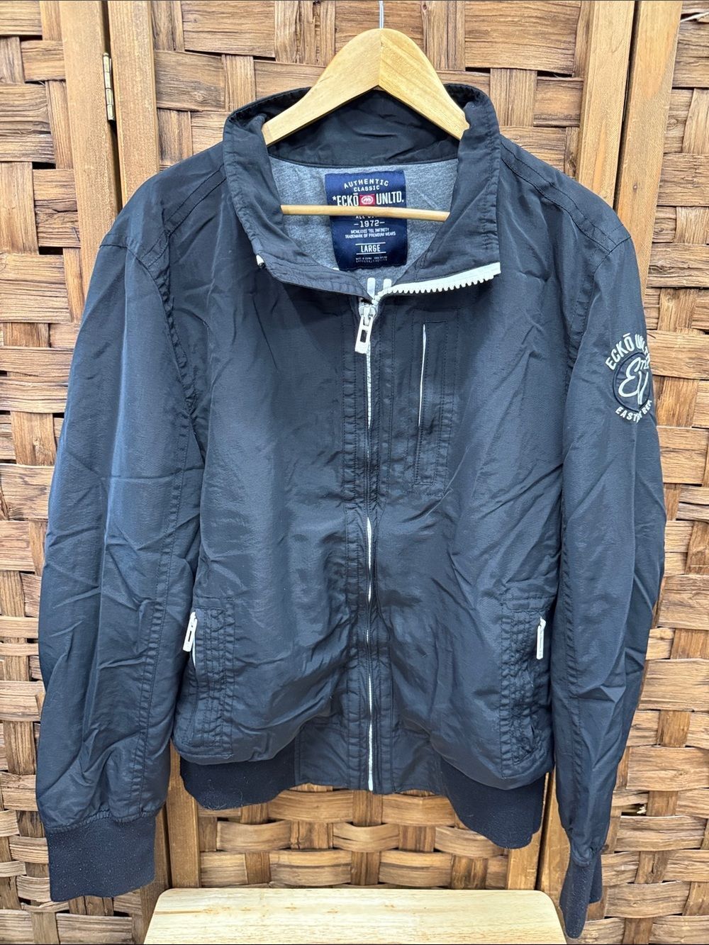 Ecko Unlimited Black Mens Lightweight Bomber Jacket